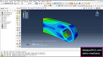آموزش شبیه سازی فشار روی نیمه استوانه ای پایین اتصال یکسر گیردار در نرم افزار اباکوس
